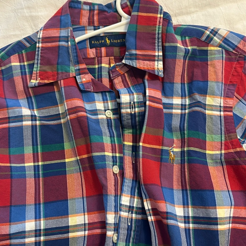 Men’s long sleeve polo button up